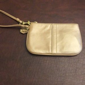 Coach Wristlet in Gold